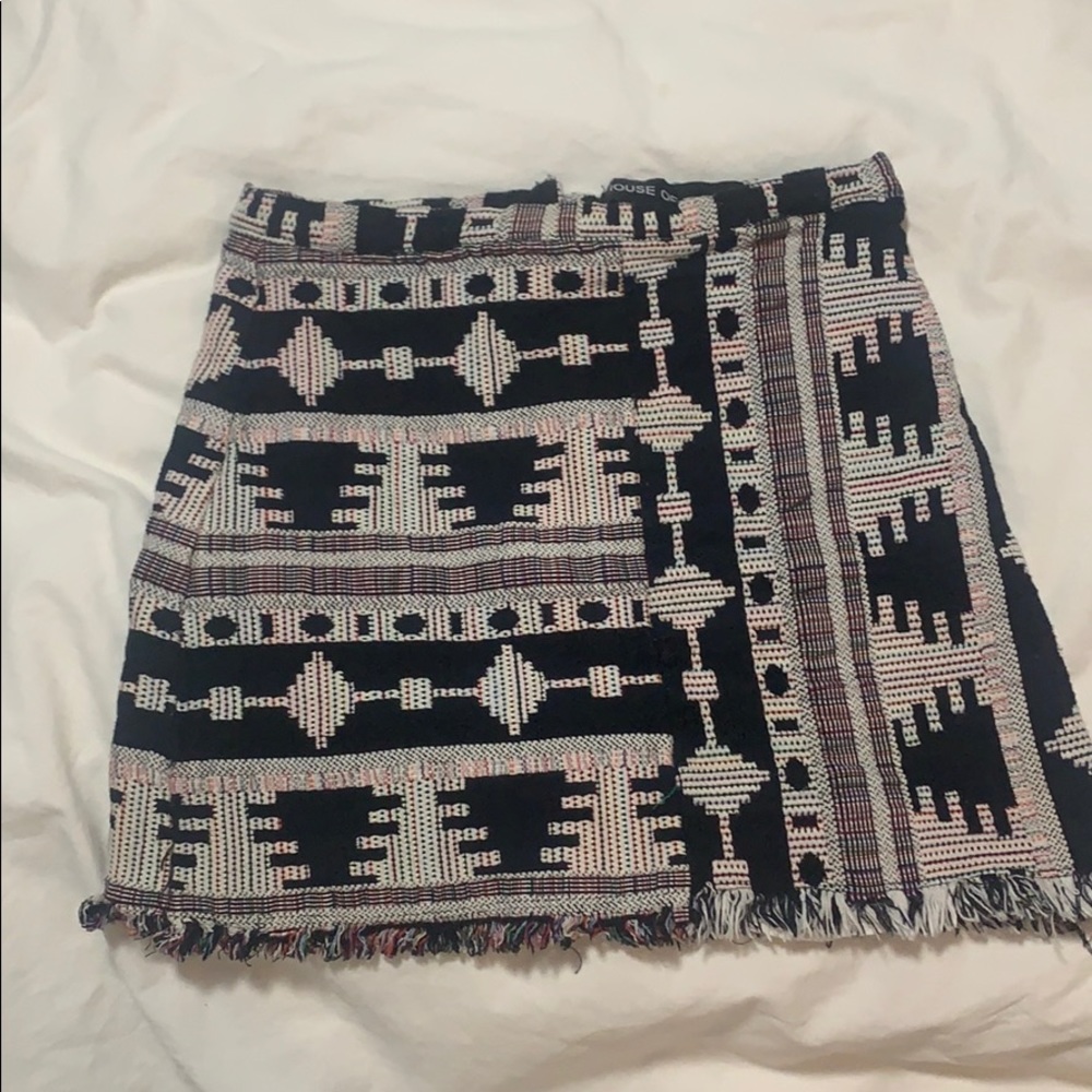LF Aztec design printed mini skirt